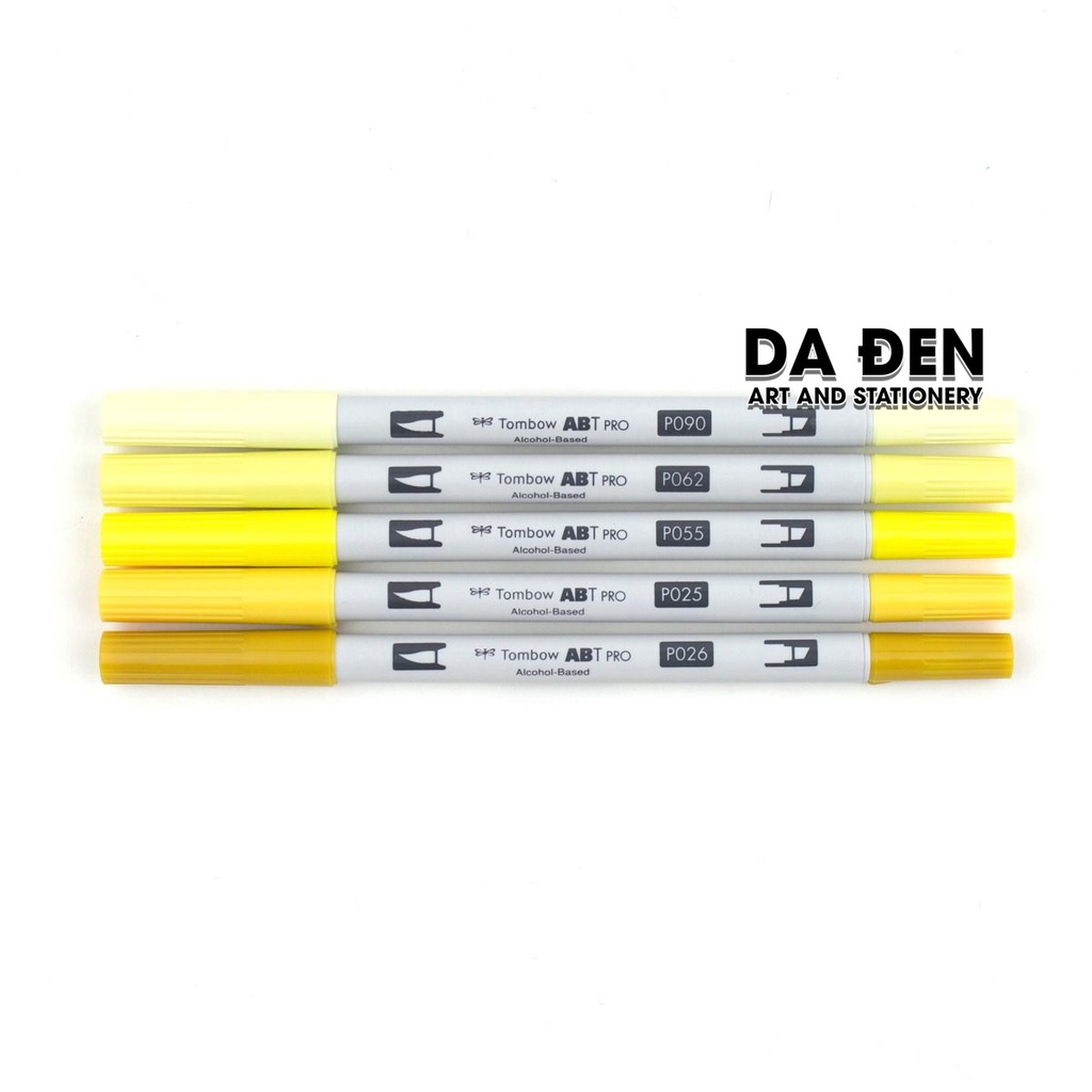 [DA ĐEN] Bộ 5 Bút Dual Marker Tombow ABT Pro - Yellow Tones