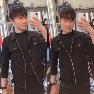ÁO KHOÁC DA LỘN ĐEN