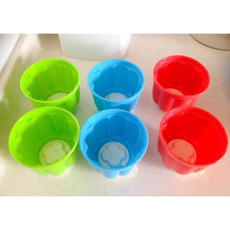 Bộ 6 khuôn làm rau câu , làm bánh có nắp đậy - BX1406