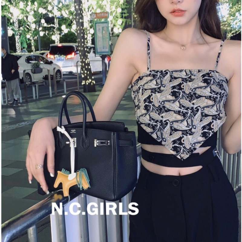 Camisole vest Korean sexy retro print women's