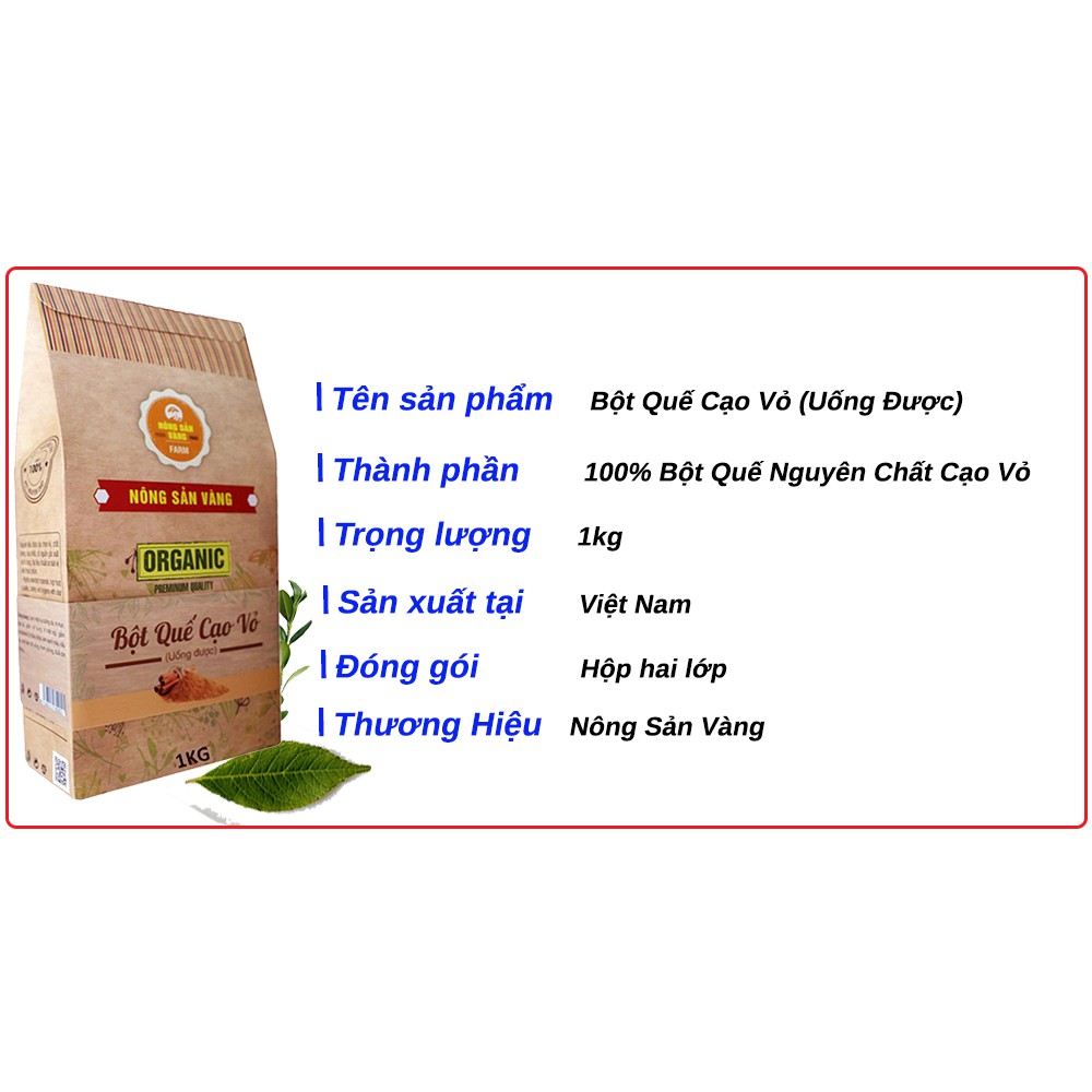 Bột quế cạo vỏ 1kg -  Nông Sản Vàng