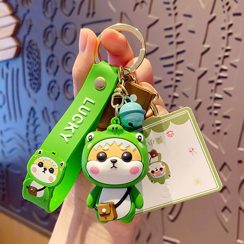 Móc khóa chó Shiba Cosplay: Mèo, Hổ ... biểu cảm dễ thương nhiều màu sắc Ráp làm quà tặng bạn bè, móc treo balo -TH09