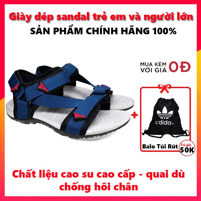 Sandal nam nữ quai chéo thời trang xuất khẩu , phù hợp trẻ em và người lớn vt02 xanh dương