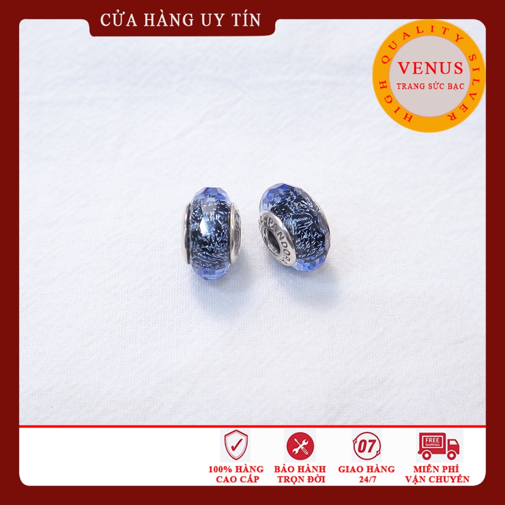 [Charm bạc 925 cao cấp] Charm glass xanh đậm- Mã sản phẩm VENUSGXD