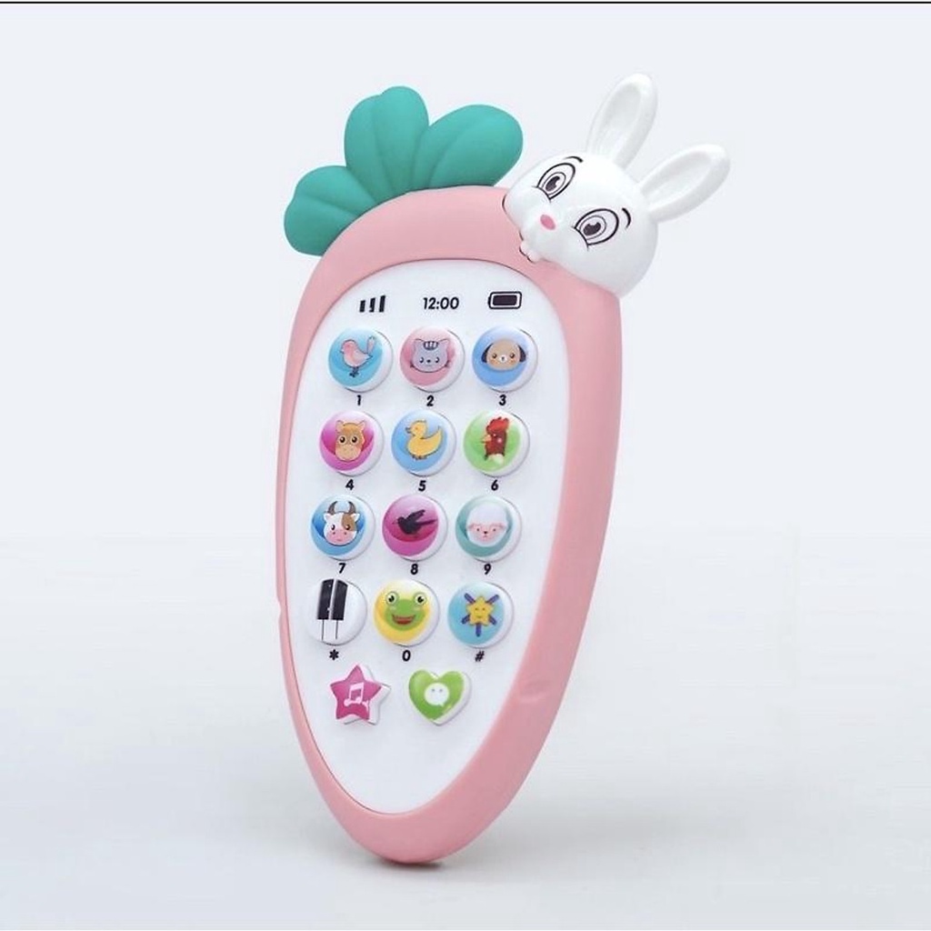 Điện thoại đồ chơi con ong - con thỏ cà rốt biết hát phát triển trí tuệ cho bé NINOKIDS tặng [kèm bin và dây đeo]