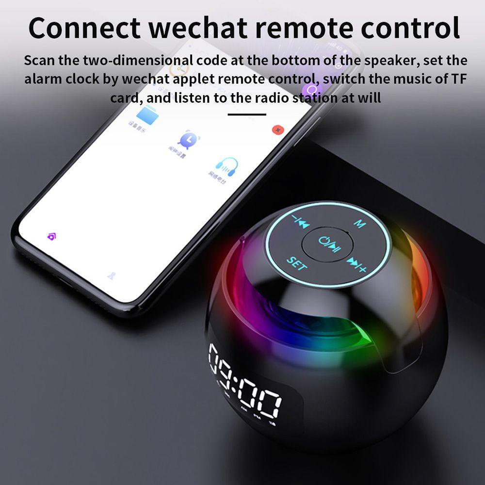 Đồng Hồ Báo Thức Kỹ Thuật Số Không Dây Hình Quả Bóng Đèn LED