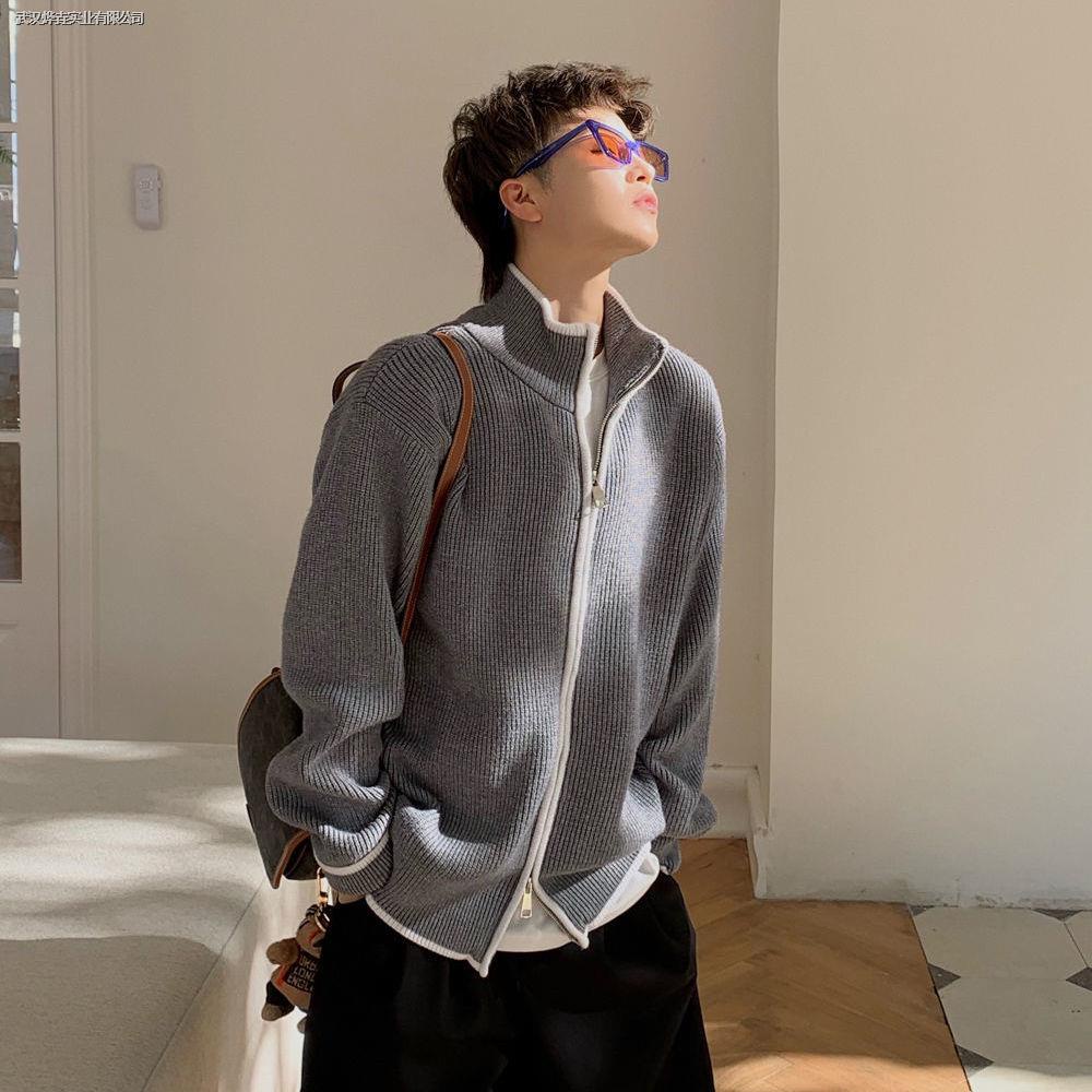 Áo khoác cardigan dệt kim phong cách thời trang xuân thu cho nam giới nhiều màu tùy chọn