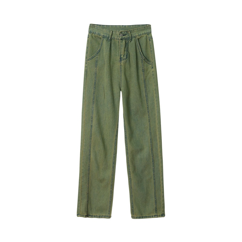Quần Jean Ống Rộng Lưng Cao Phong Cách Thời Trang Xuân Thu Mới 2022 Dành Cho Bạn Nữ
