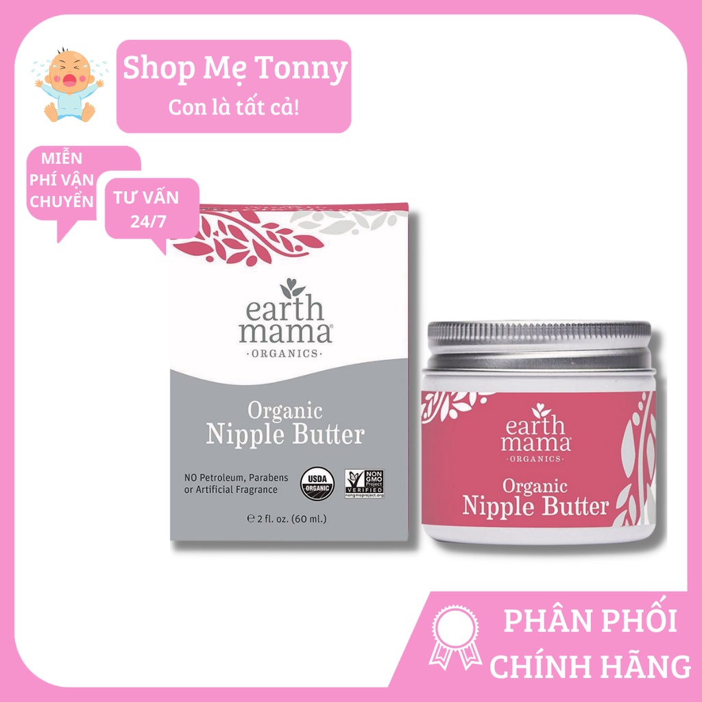 Kem bôi đầu ti Earth Mama Organic Nipple Butter 60g