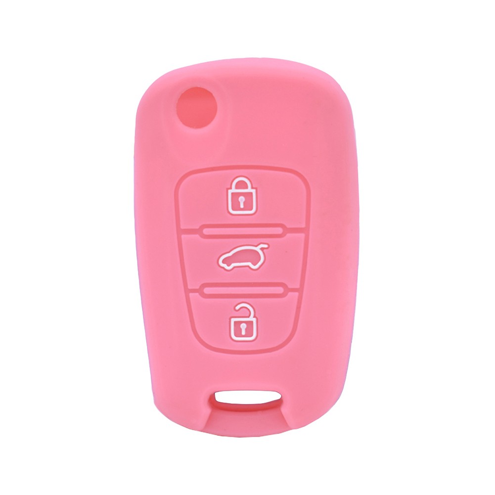 Vỏ Bọc Chìa Khóa Điều Khiển Từ Xa 3 Nút Bằng Silicon Thời Trang Cho Kia Hyundai
