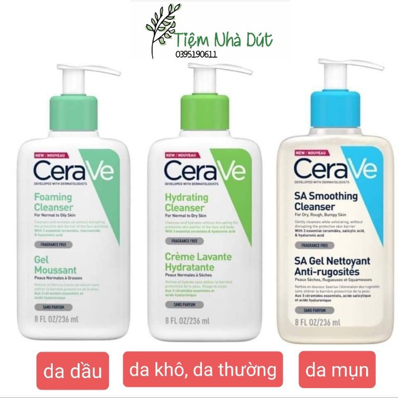 [Đủ bill pháp bay Air] Sữa rửa mặt Cerave dịu nhẹ 236ml | BigBuy360 - bigbuy360.vn