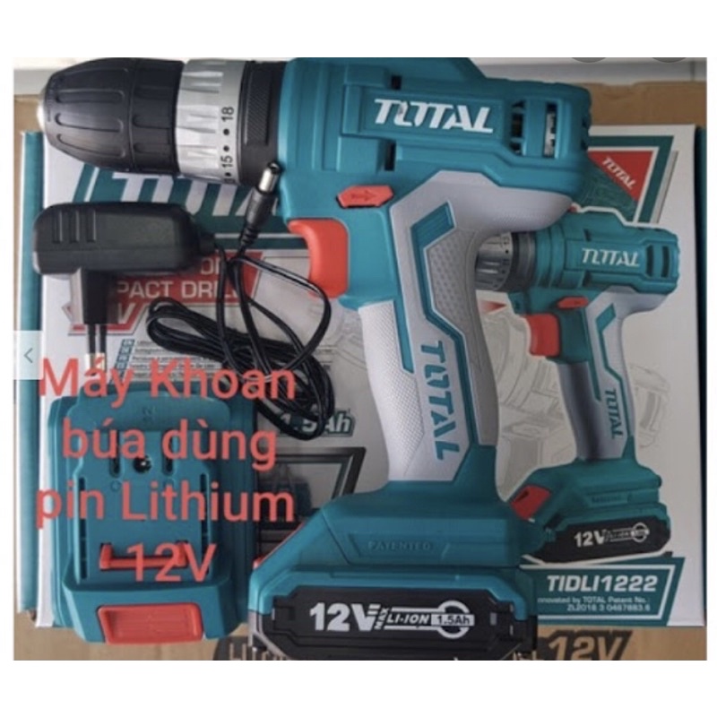 Máy Khoan Búa Dùng PIn Total 12V