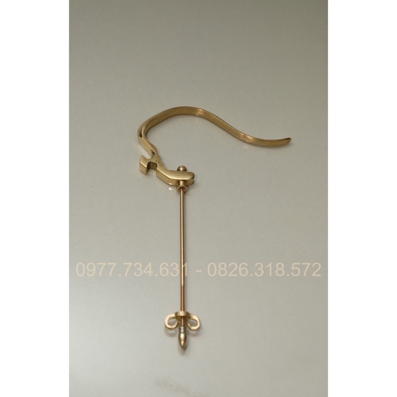 Móc chống xoay chất liệu đồng treo lồng mào, mi, chòe cao cấp siêu bền tặng kèm 3 nẹp đồng