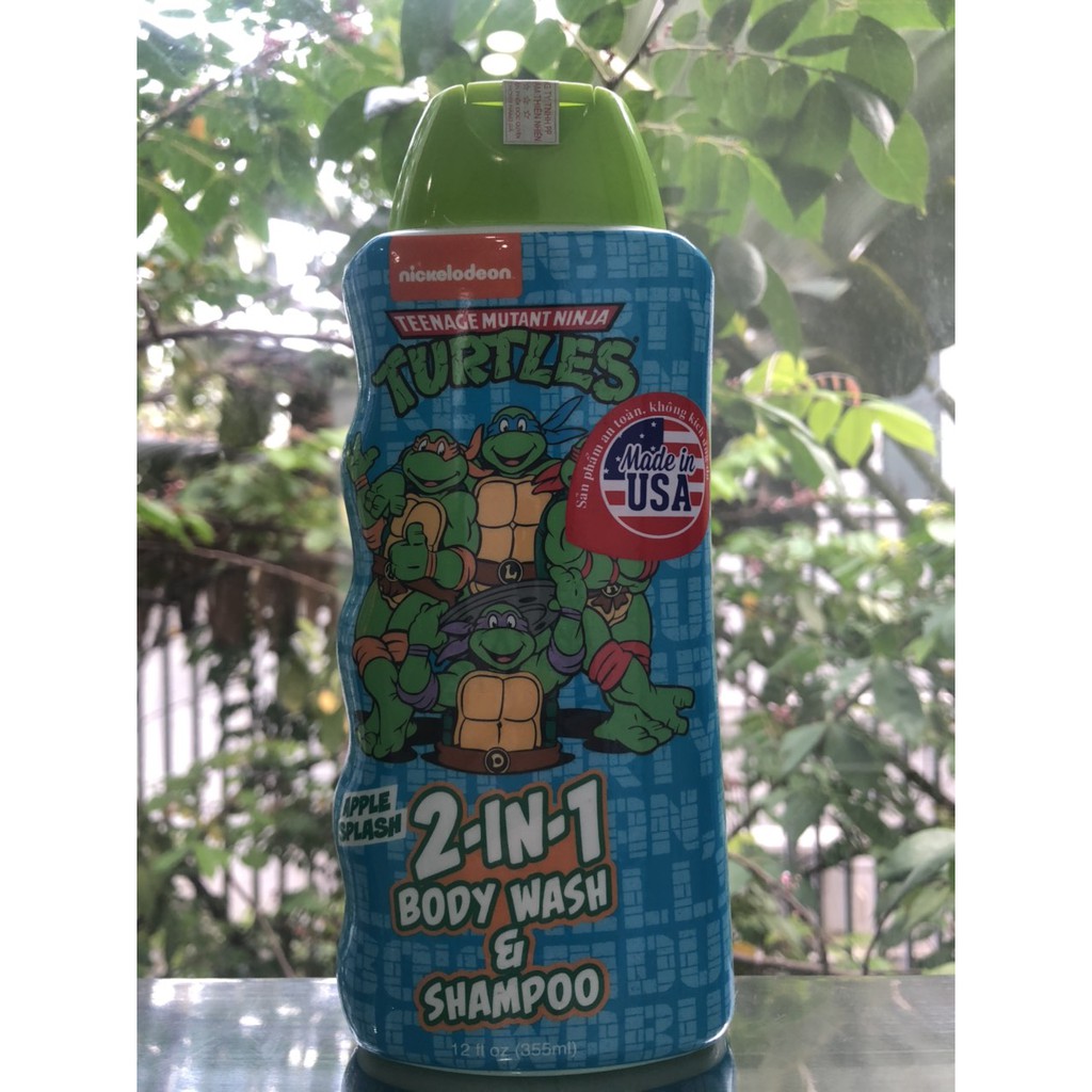 Sữa Tắm Gội 2 trong 1 Cho trẻ sơ sinh và trẻ em Cao Cấp Turtles 355ml