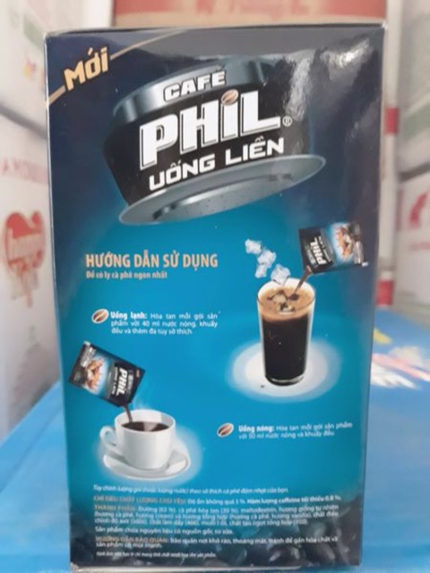 Cafe phinn uống liền mẫu mới hsd nhập liên tục loại có hộp 16 gói