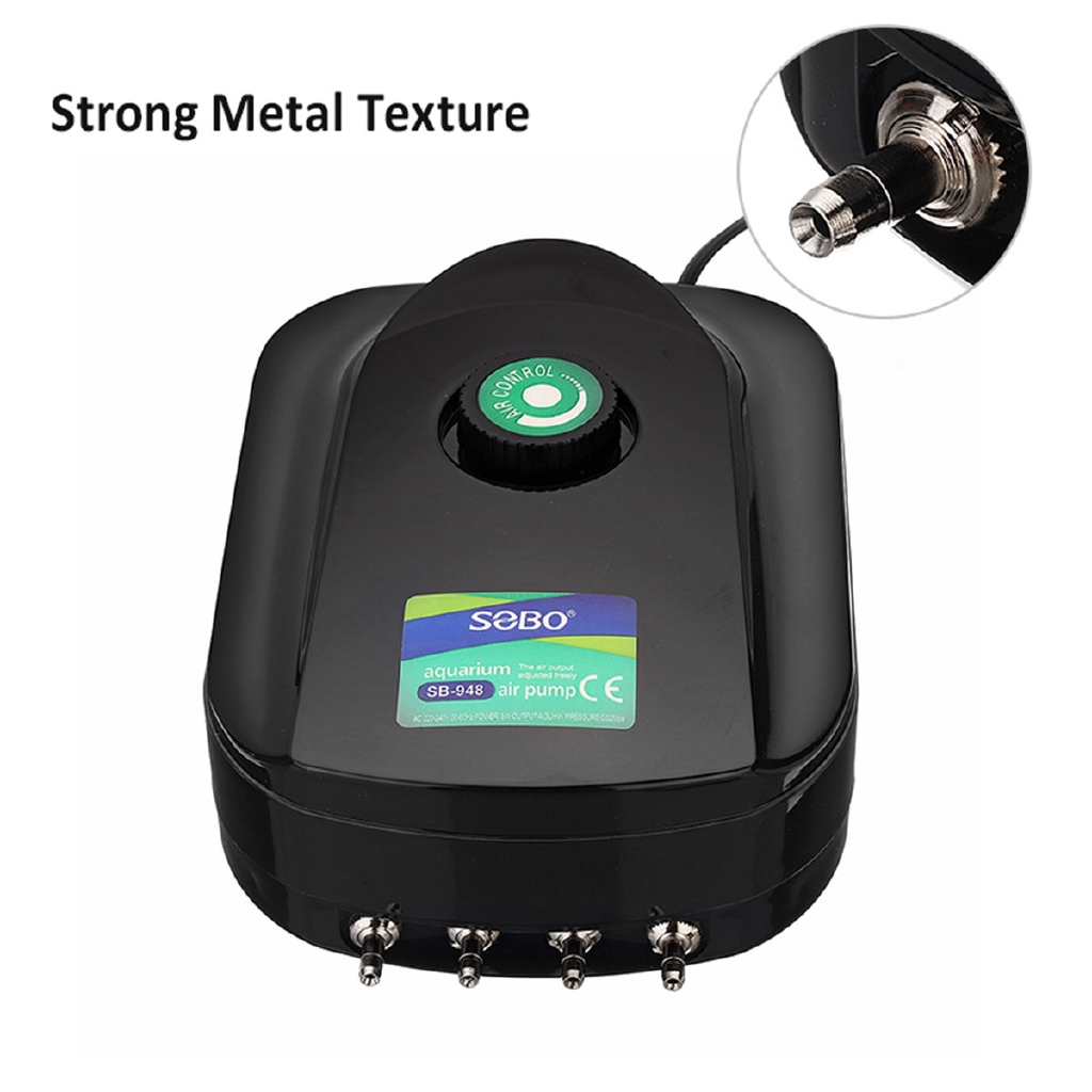 Super silent aquarium air pump Adjust large amount of air 2/4 Holes Aquarium Increase air pump Air compressor accessories