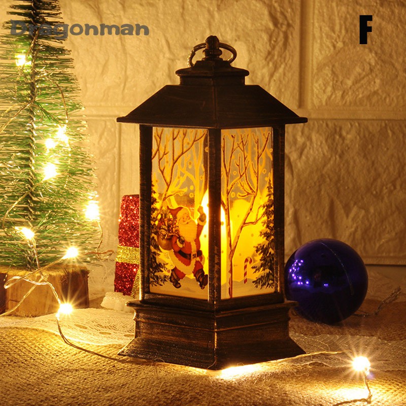 Small Christmas Lantern Lamp Desk Light Festival Table Decoration for Home Bar