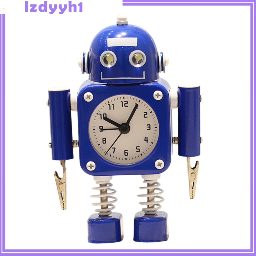 Đồng Hồ Báo Thức Hình Robot Hoạt Hình Màu Vàng