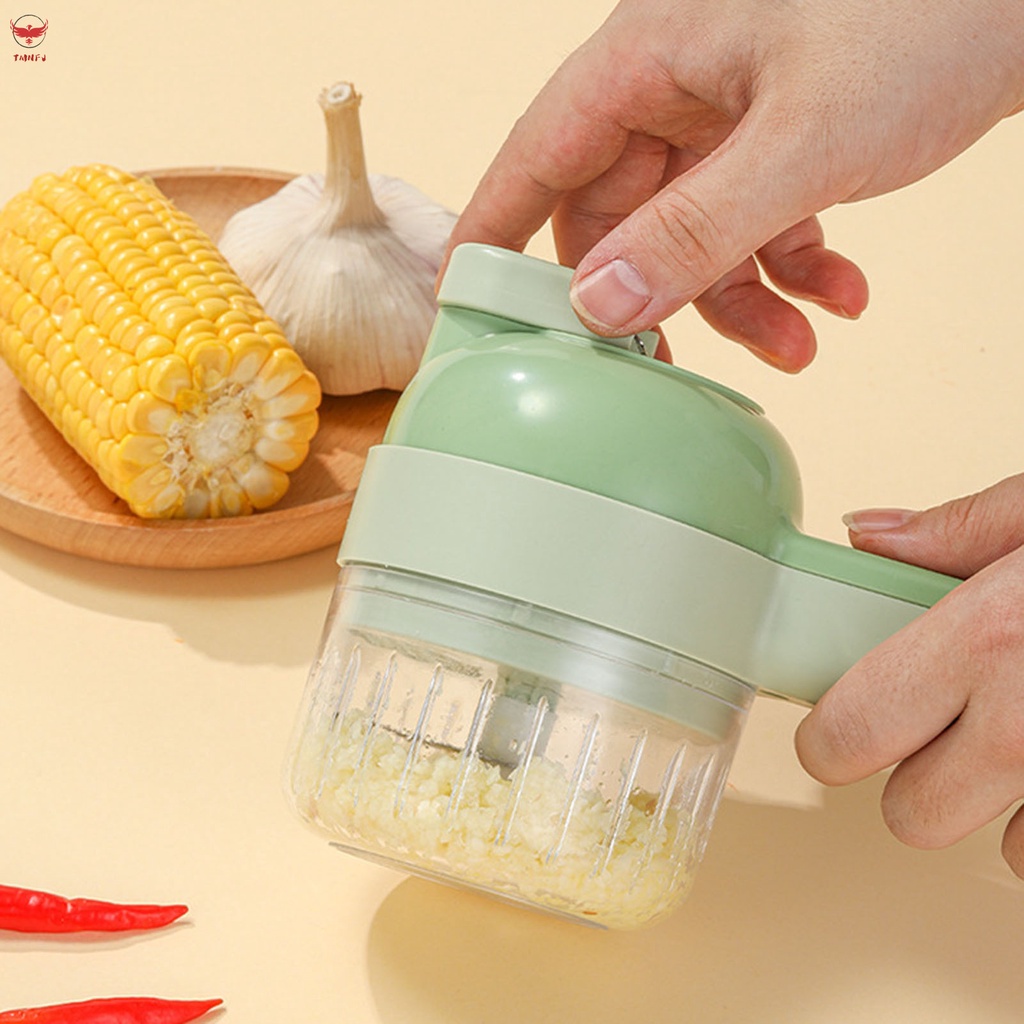 Bộ Dụng Cụ Cắt Rau Củ Quả Cầm Tay 4 Trong 1 Không Dây Sạc Type-C