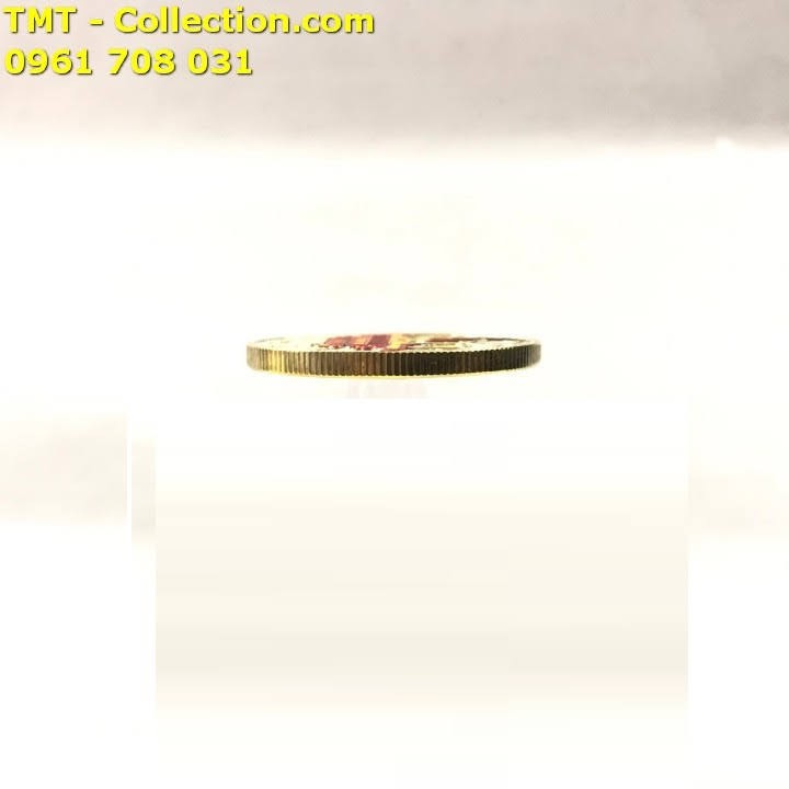 Xu Cá Chép Vượt Vũ Môn In Màu; Đường kính của đồng xu là 4cm - SP005190