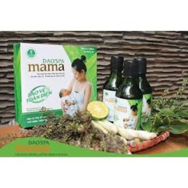 Hộp 3 chai dung dịch xông tắm dao spa Mama 250×3 chai