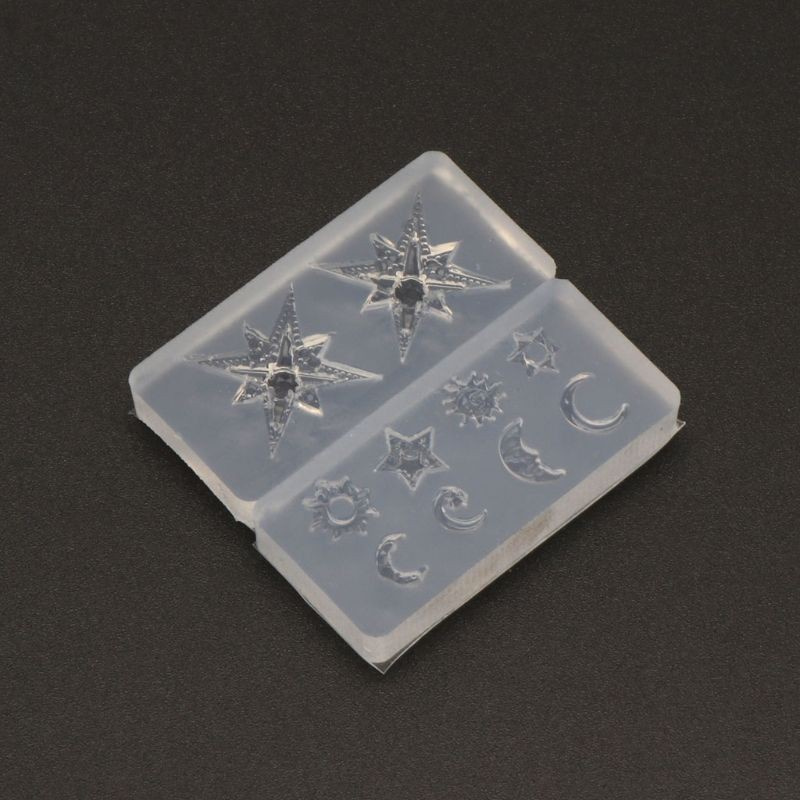 Khuôn silicone tạo hình mặt trăng và ngôi sao