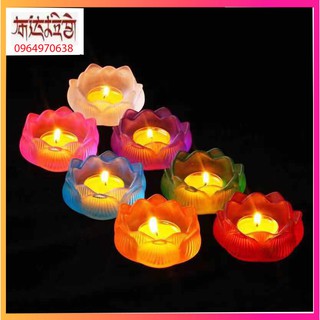 ĐẾ NẾN HOA SEN  THUỶ LƯU LY  (bộ 7 màu)