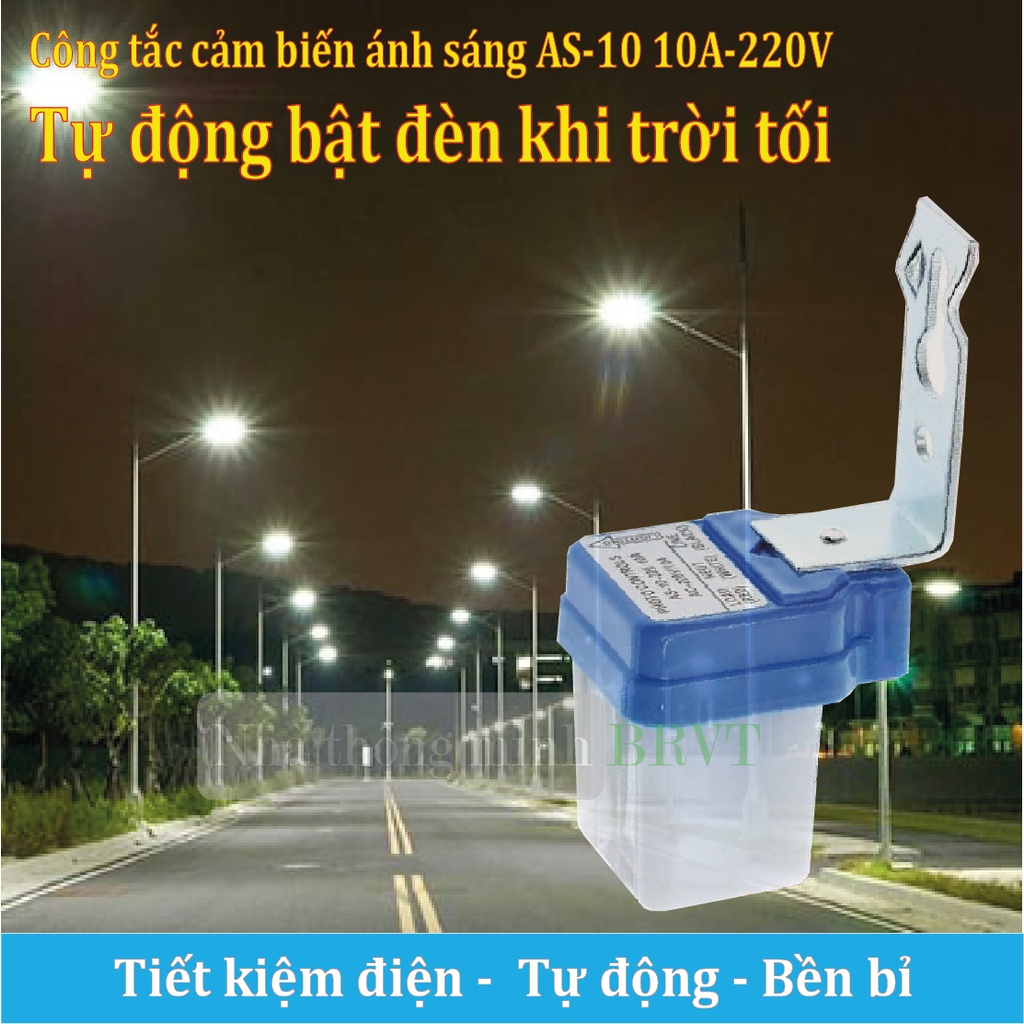 Công tắc cảm biến ánh sáng tự động bật đèn khi trời tối, tắt đèn khi trời sáng AC220V/10A