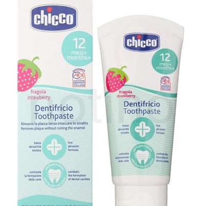 Kem đánh răng Chicco cho bé - Kem có thể nuốt được giúp bé ngăn ngừa sâu răng, chăm sóc sức khỏe răng miệng