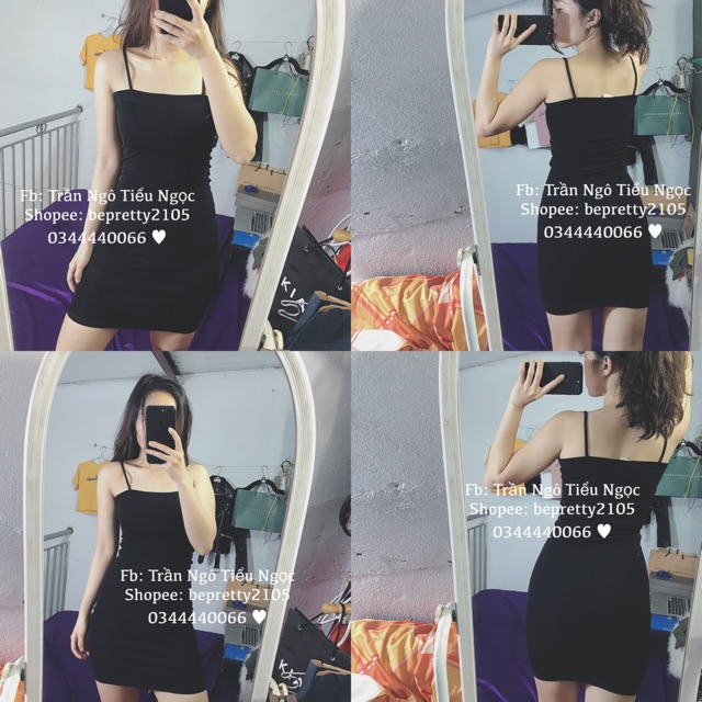 Đầm body 2 dây trơn borip | BigBuy360 - bigbuy360.vn