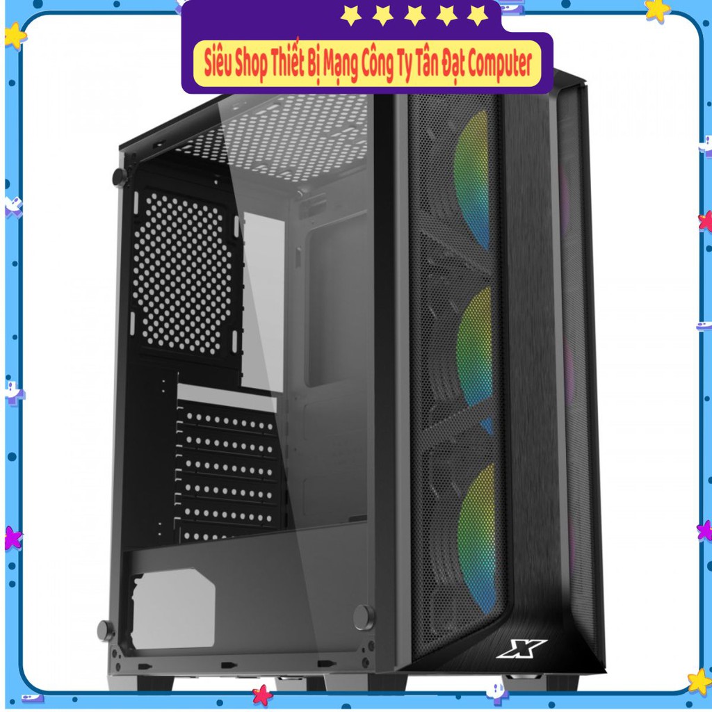 Vỏ Case Máy Tính XIGMATEK TRIO 3FC - GAMING ATX, KÈM 03 FAN XIGMATEK X20C RGB