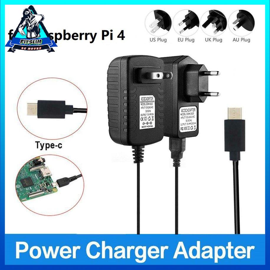 Dây adapter sạc tường USB AC / DC 5V 3A Type-C cho 4 Model B Hiệu suất cao [6/3]