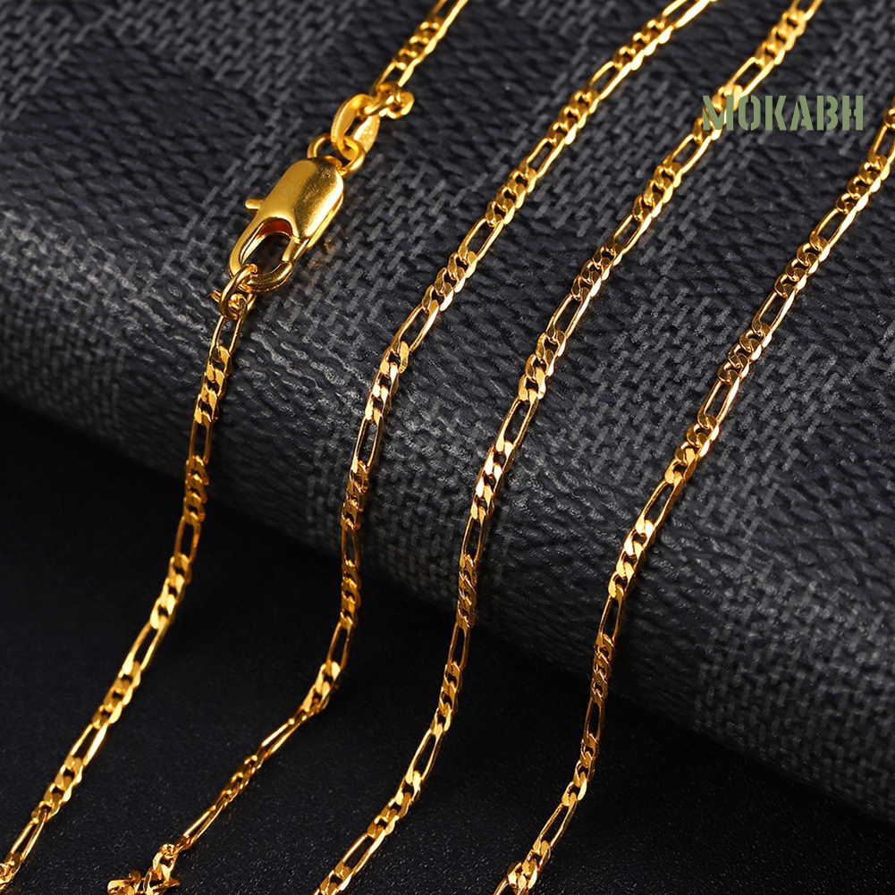 Vòng cổ Mạ Vàng Bản Rộng 2mm Thời Trang Cho Nam Và Nữ