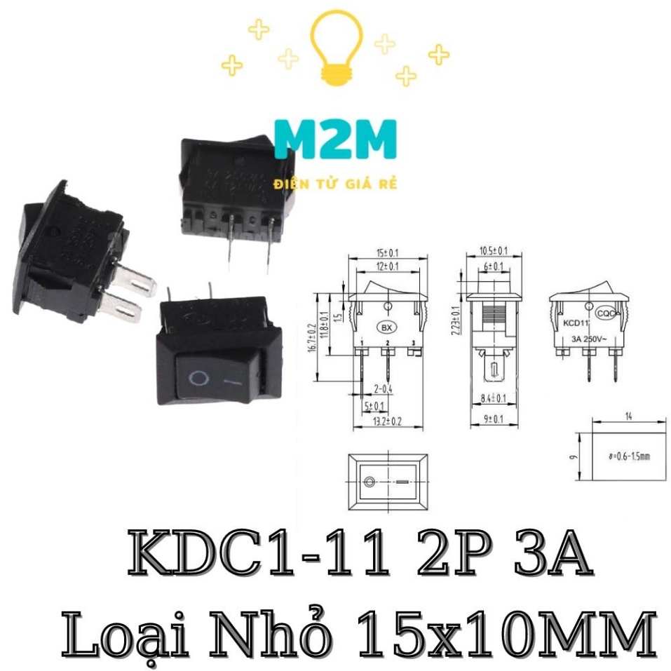 Công Tắc Bập Bênh 3A 10A 250V XL601 KDC1-11 KDC1-101 ❤️ Nút bật tắt tiện dụng cho thiết bị