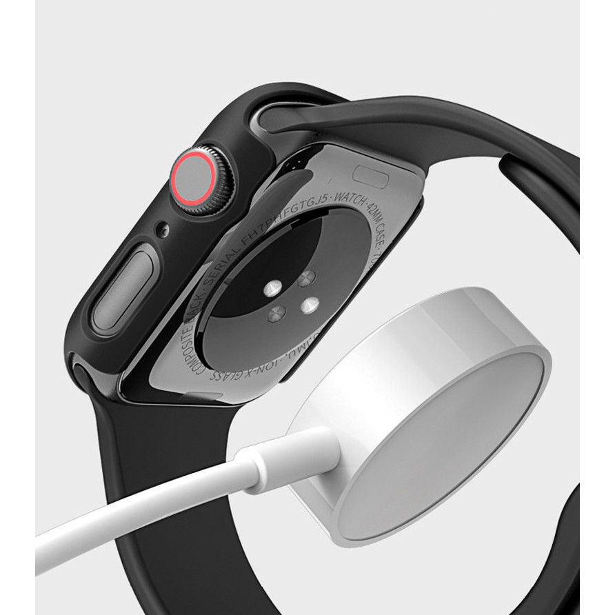 Vỏ ốp Apple Watch Silicon kèm kính cường lực cho đồng Hồ Thông Minh iWatch 1/2/3/4/5/6/7/SE Size 38/40/42/44 T500 - Orio