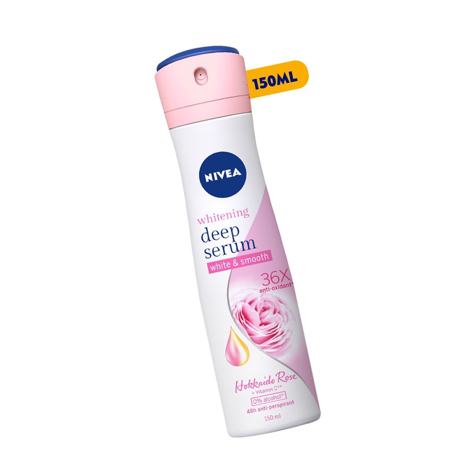 Xịt Ngăn Mùi Nivea Whitening Deep Serum Hương Hoa 150ml/chai