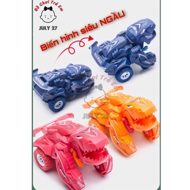 Ô Tô Biến Hình Khủng Long Cao Cấp  -    Nhựa ABS Chắc Chắn Kích Thước 8 cm*5.5 cm*12 cm