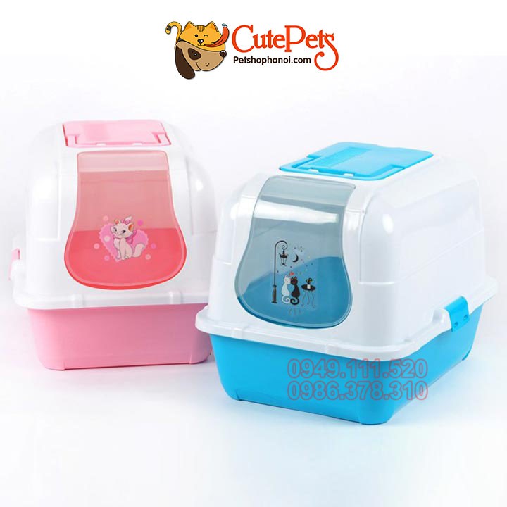 Nhà vệ sinh cho mèo có nắp, Nhà mèo KITTY - CutePets