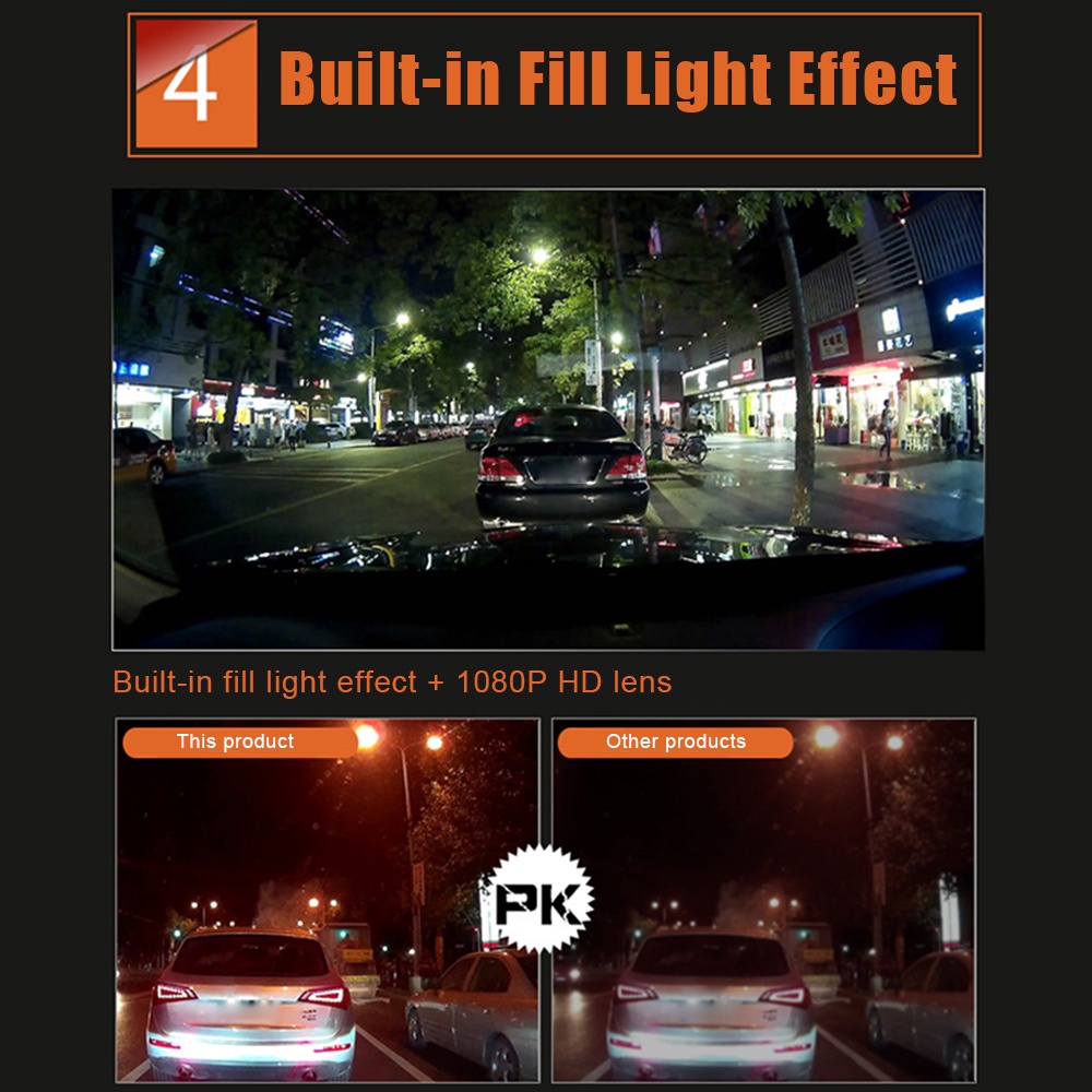 Gương chiếu hậu tích hợp camera 1080P&480P 4.3 Inch cho xe hơi
 | BigBuy360 - bigbuy360.vn