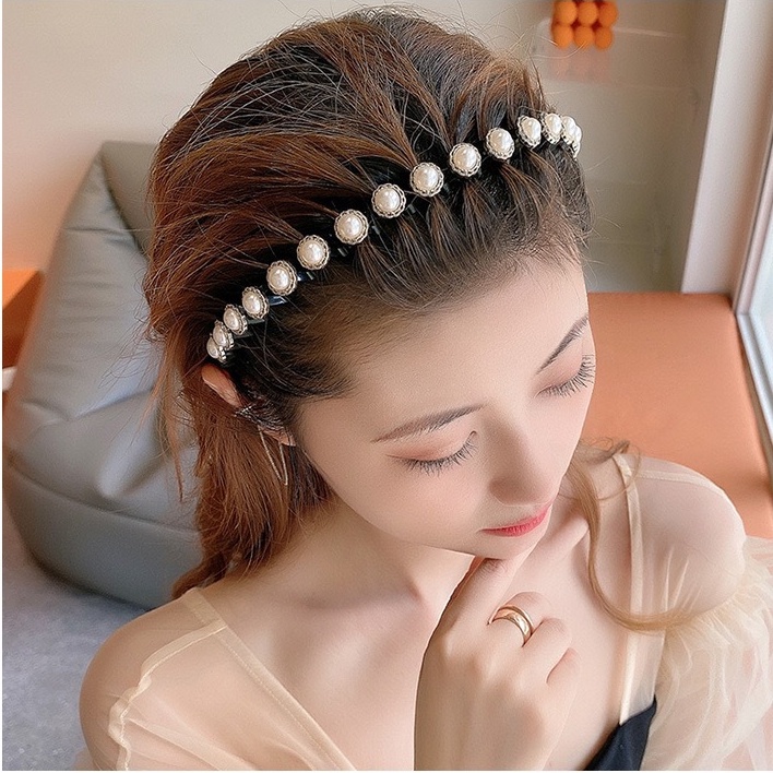 Cài Tóc Gợn Sóng Màu Đen Thời Trang Cho Nữ