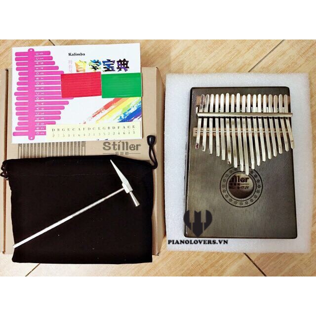 Đàn Kalimba Gỗ cao cấp Stiller màu trà 17 phím - 17 keys - HÀNG CÓ SẴN