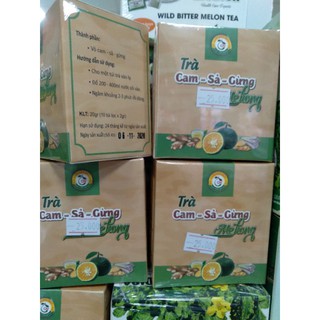 Trà cam sả gừng MeKong hộp 20gr (10 túi lọc) giúp giải cảm.