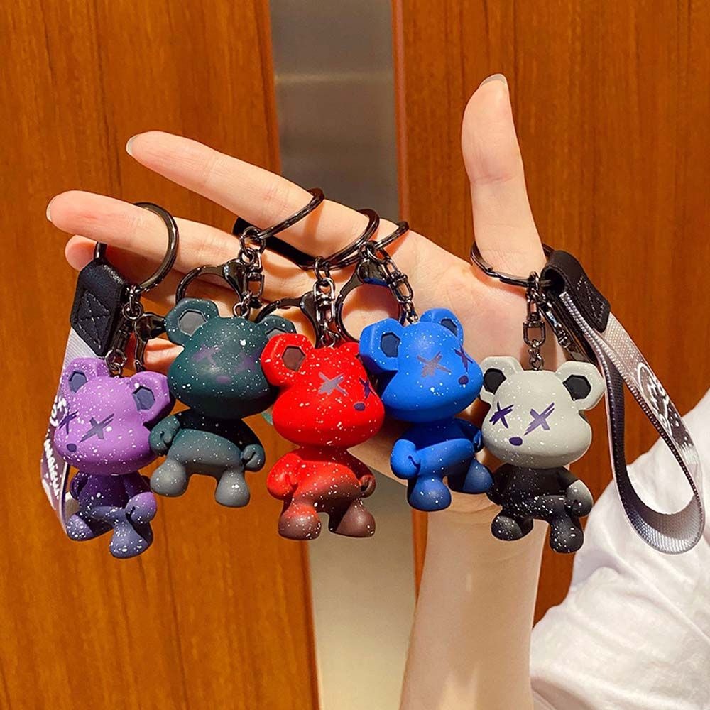 Móc khóa hình gấu Teddy dây vải siêu xinh phù hợp làm quà tặng bạn bè - GSK145