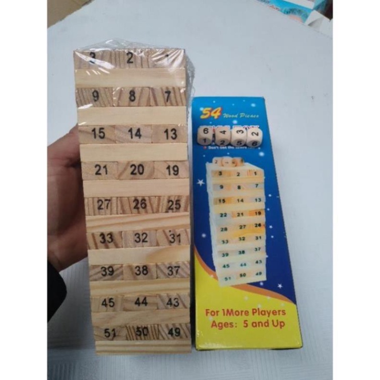 [FREE SHIP] BỘ RÚT GỖ CHO BÉ LOẠI TO 54 THANH KÈM XÚC SẮC