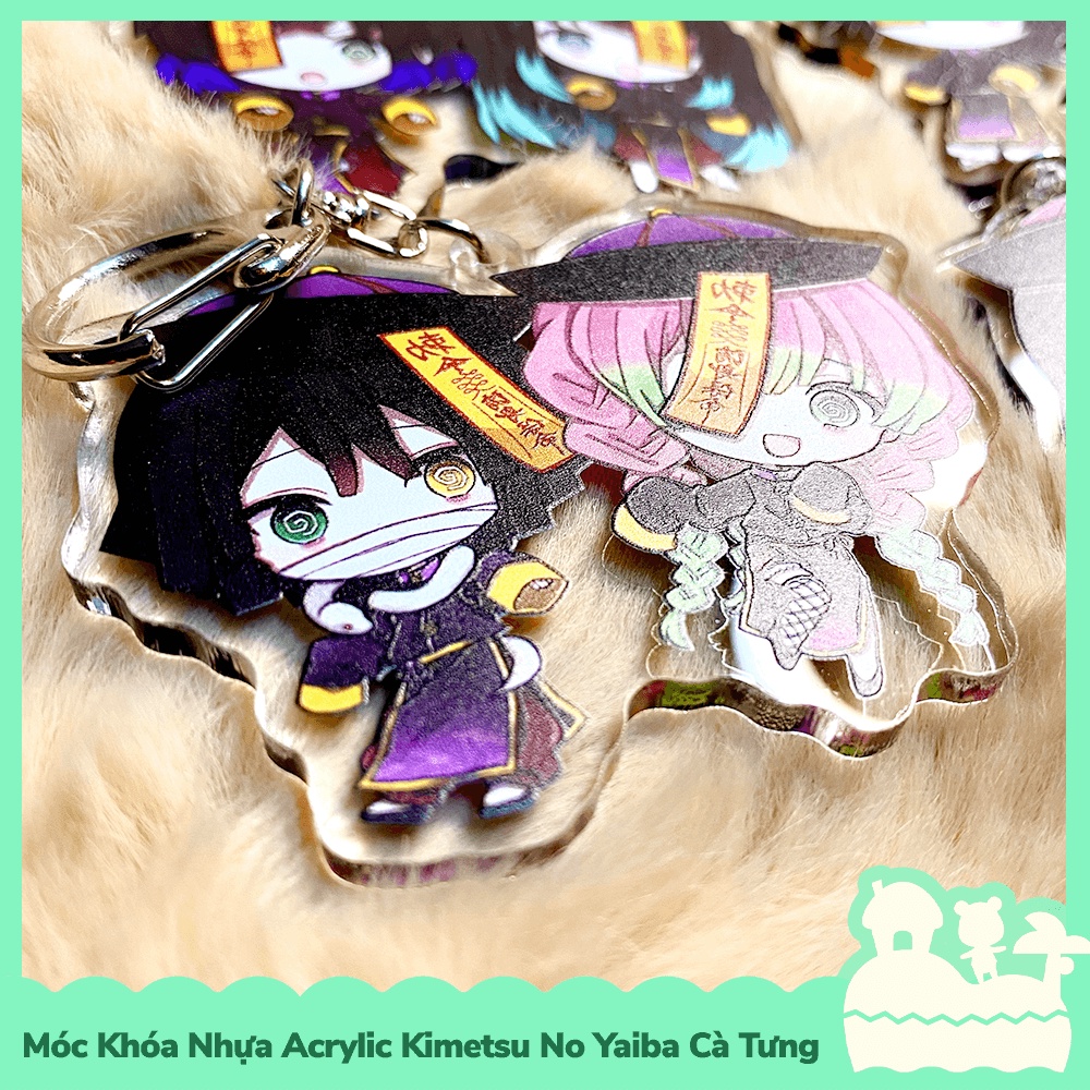 [Sẵn VN - NowShip] Móc Khóa Keychain Acrylic Nhựa Trong Anime Manga Kimetsu No Yaiba Demon Slayer Cà Tưng