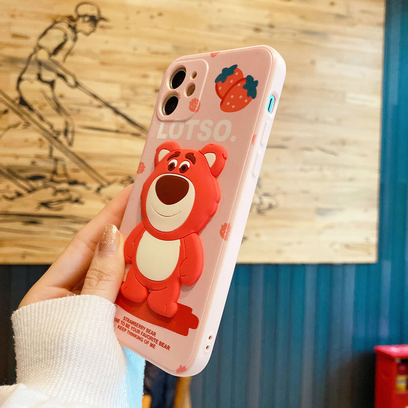 Ốp Điện Thoại Silicone Dẻo Hình Gấu 3d Cho Iphone 12 11 Pro Max X Xs Max Xr 8 7 Plus
