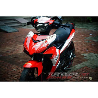 Tem Trùm Exciter 150 Trắng đỏ Đẹp