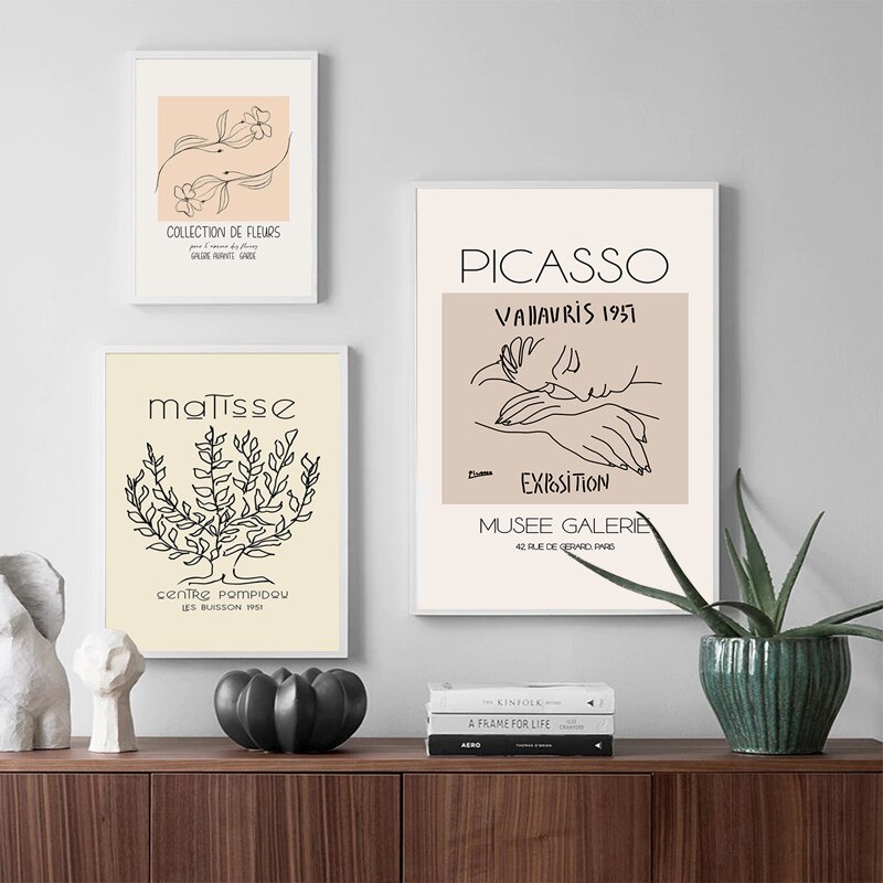 Tranh Vải Bạt Treo Tường In Hình Cô Gái Picasso Trang Trí Phòng Khách