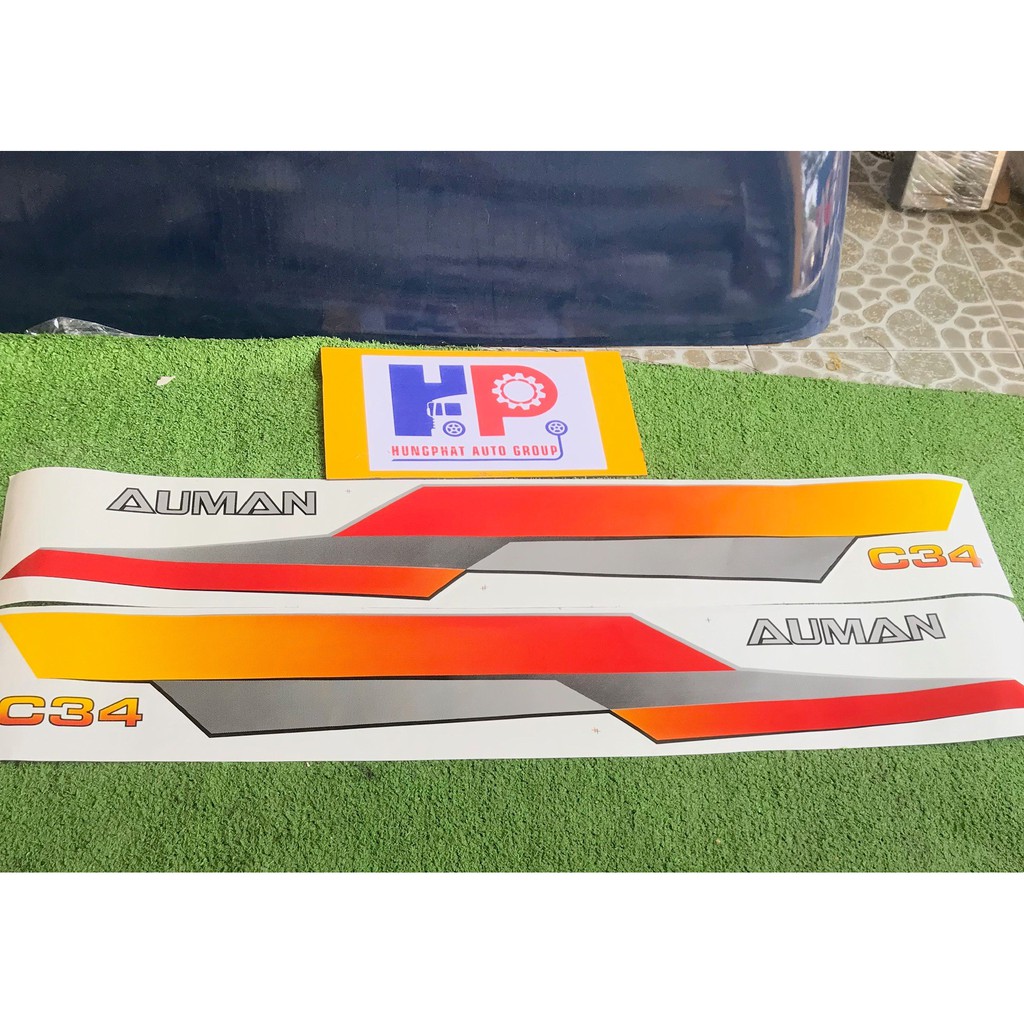 TEM DECAL  THACO "AUMAN"  MẪU ĐẸP CHỐNG PHAI DÀNH XE TẢI  XE Ô TÔ, XE HƠI