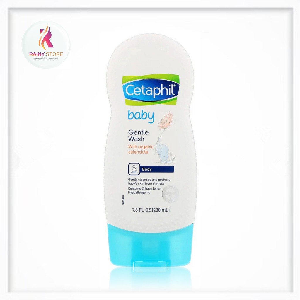 Sữa tắm hữu cơ cho bé Cetaphil Baby Gentle Wash 230ml Mỹ